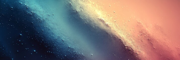 Abstract Gradient Texture: Blue and Beige Granular Sky Effect - Elegant Minimalist Design for Marketing, Advertising, and Web Templates. Dynamic Visual Impact with Grainy Film Texture and Blurred Atmo