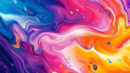 Fototapeta premium Bold Ink Splash Abstract Background with Vivid Chromatic Whorls