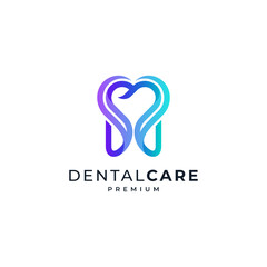 shiny teeth and hands for dental care logo