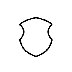 shield outline icon isolated vector illustration