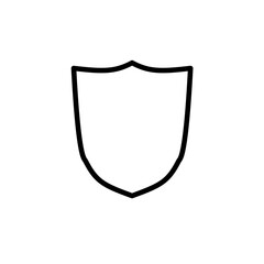 shield outline icon isolated vector illustration