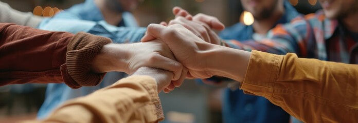 Obraz premium Hands United: A Symbol of Teamwork and Unity