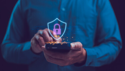 internet, Cyber, firewall security, Data protection, information safety and encryption, secured...