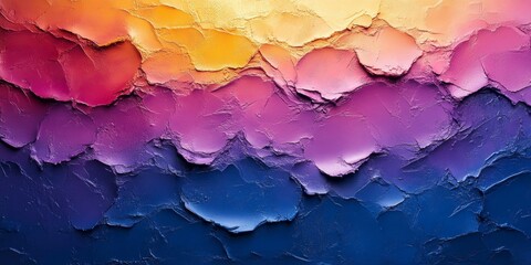 Fototapeta premium Dynamic Abstract Poster: Vibrant Orange, Blue, and Purple Grainy Texture for Modern Marketing. Elegant Minimalist Design with Artistic Noise Effect - Perfect for Web Banners, Seasonal Promotions, and 