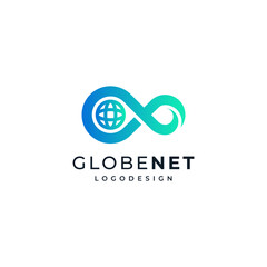 globe and wave reel for environment and seawater awareness logo