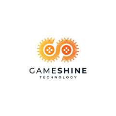 shiny and colorful game logo design template for your brand