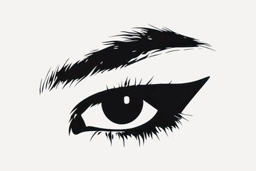 Obraz premium Stylized eye with bold eyeliner