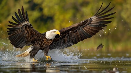 Fototapeta premium Bald Eagle in Flight