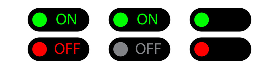 ed on-off icon vector. Power on off buttons vector illustration. icons set. 