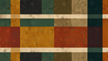 retro abstract illustration background that features bold, overlapping shapes with distressed edges