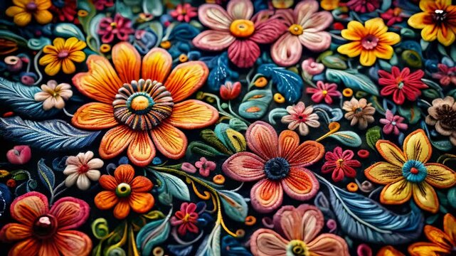 Colorful Floral Pattern Background