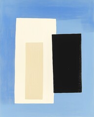 Fototapeta premium Artwork : Planes of Harmony: A Blue and White Geometric Exploration. Perfect for decorative elements. cards, wall decor, book cover