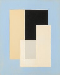 Fototapeta premium Contrast in Planes: A Playful Blue and White Structure. Perfect for decorative elements. cards, wall decor, book cover