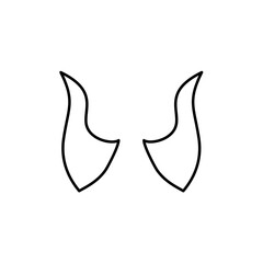 devil horns icon vector illustration