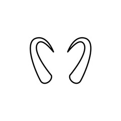 devil horns icon vector illustration