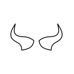 devil horns icon vector illustration