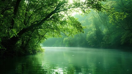 Obraz premium Tranquil Forest Stream.