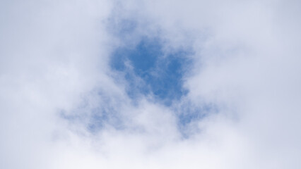 The Beauty of Nature Reflected in the Contrast Between the Soft Clouds and the Blue Sky
