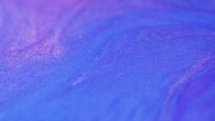 Glitter paint. Shimmering gel. Defocused neon blue pink color emulsion sparkling particles texture...