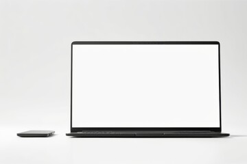 blank laptop isolated on white background for mockup