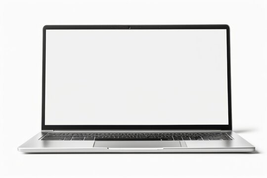 blank laptop isolated on white background for mockup