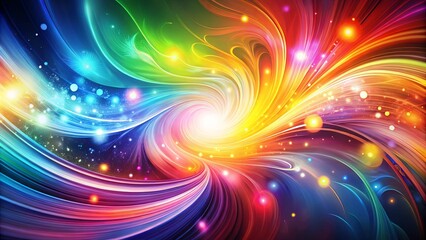 Obraz premium Abstract background with vibrant colorful swirls and splashes of light