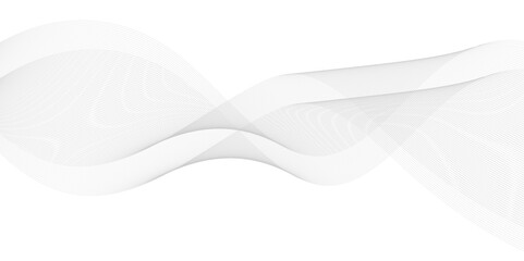 Technology, data science, geometric border. Isolated on white, twisted curve lines with blend effect. 