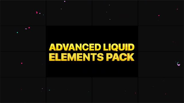 Advanced Liquid Elements Motion Graphics pack features a 14 of animated liquid elements. Perfect for enhancing kids content, or pool party, these hand-drawn elements add a calm and tranquility touch. 