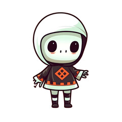halloween cute cartoon character style generative AI.