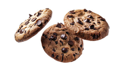 Fototapeta premium Galletas de chispas de chocolates deliciosas, suspendidas en el aire