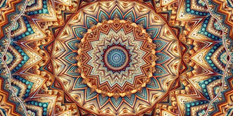 Fototapeta premium Mesmerizing close up of a hypnotic pattern with intricate geometric symmetry and captivating motion