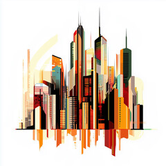 Obraz premium city skyline vector design .