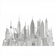 Fototapeta premium city skyline vector design .