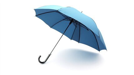 Classic Umbrella Isolated on White Background Showcasing Protective Rain Gear Design, Weather Essentials, and Simple Everyday Accessory for All Seasons