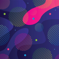 seamless pattern circle ornament with gradient color 02