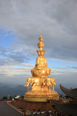 golden buddha statue at temple