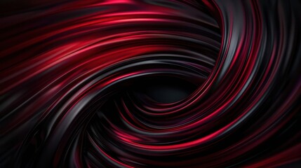 Abstract Dark Red and Black Silk Fabric Texture with Twisting Motion and Glossy Finish