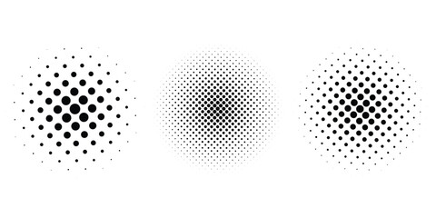 Basic halftone dots effect in black and white color. Halftone effect. Dot halftone. Black white halftone. EPS 10