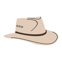 Cowboy Hat illustration suitable for completing designs related to the types of hats