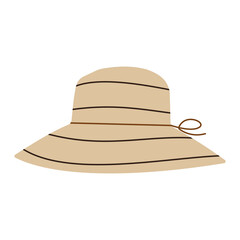 Floppy Hat illustration suitable for completing designs related to the types of hats