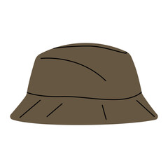 Bucket Hat illustration suitable for completing designs related to the types of hats