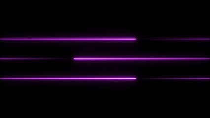 abstract neon glowing colorful line animation. black background 4k illustration.