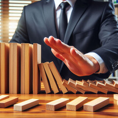 businessman with stack of books