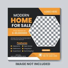 Luxury Home for sale real estate property social media post design templates. 
