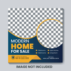 Luxury Home for sale real estate property social media post design templates. 

