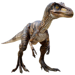 Fototapeta premium Velociraptor Isolated on a Transparent Background