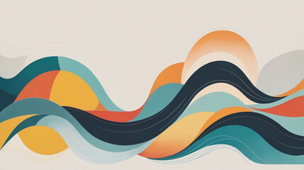 Horizontal abstract art creates calm and balance