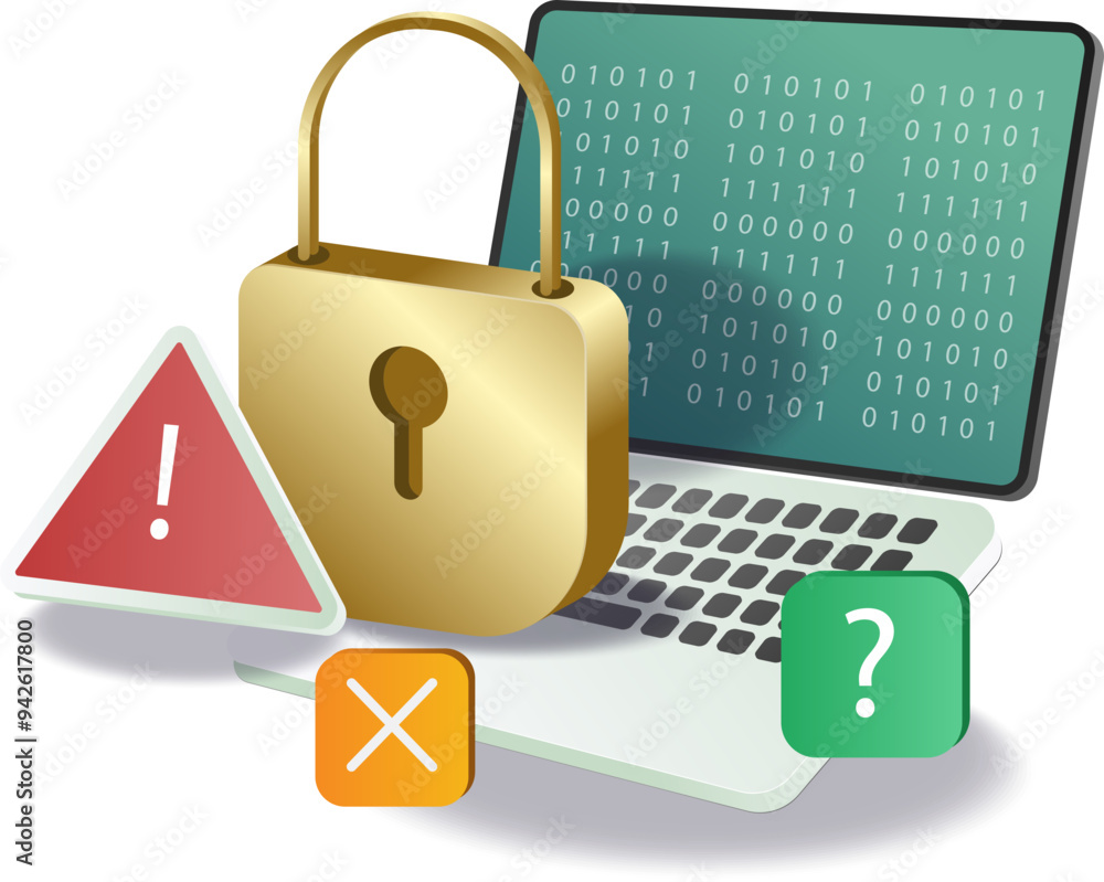 Poster alert regarding computer technology hackers