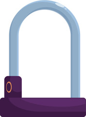 Bike u lock keeping bicycle safe from theft