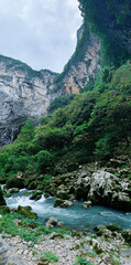 mountain river in the valley, Guizhou, China